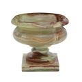 Marble Crafter Rhea Style Small Planter, Whirl Green Onyx FVP15-WG